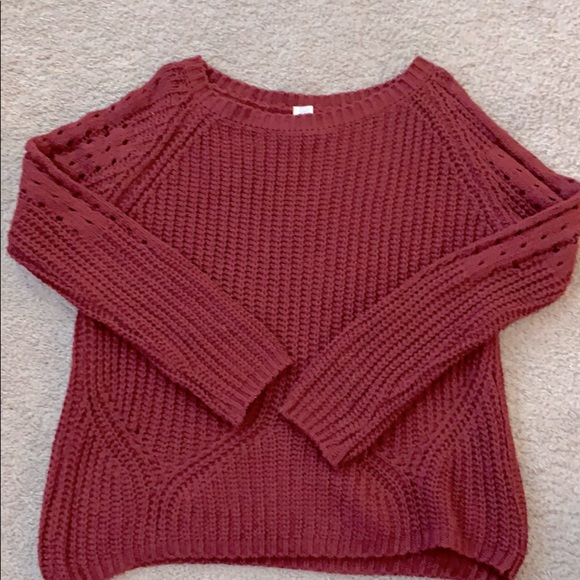 Maroon cable knit sweater - Picture 1 of 1